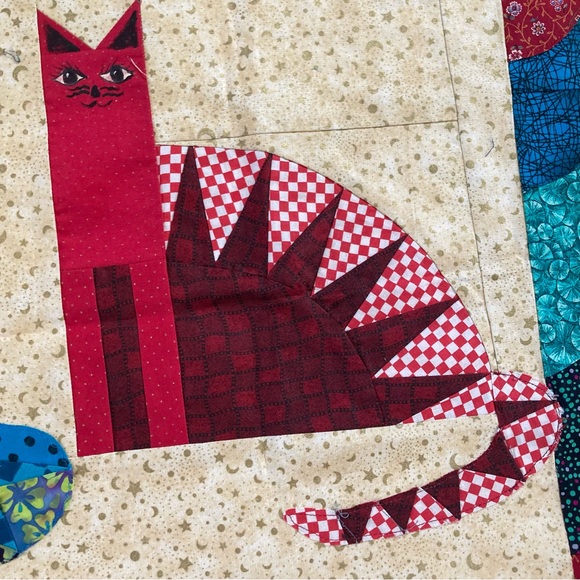 Handmade Quilted Cat Panel - Picture 3 of 11